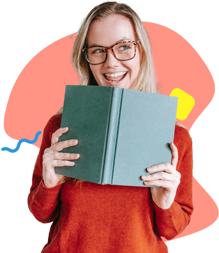 student holding a book