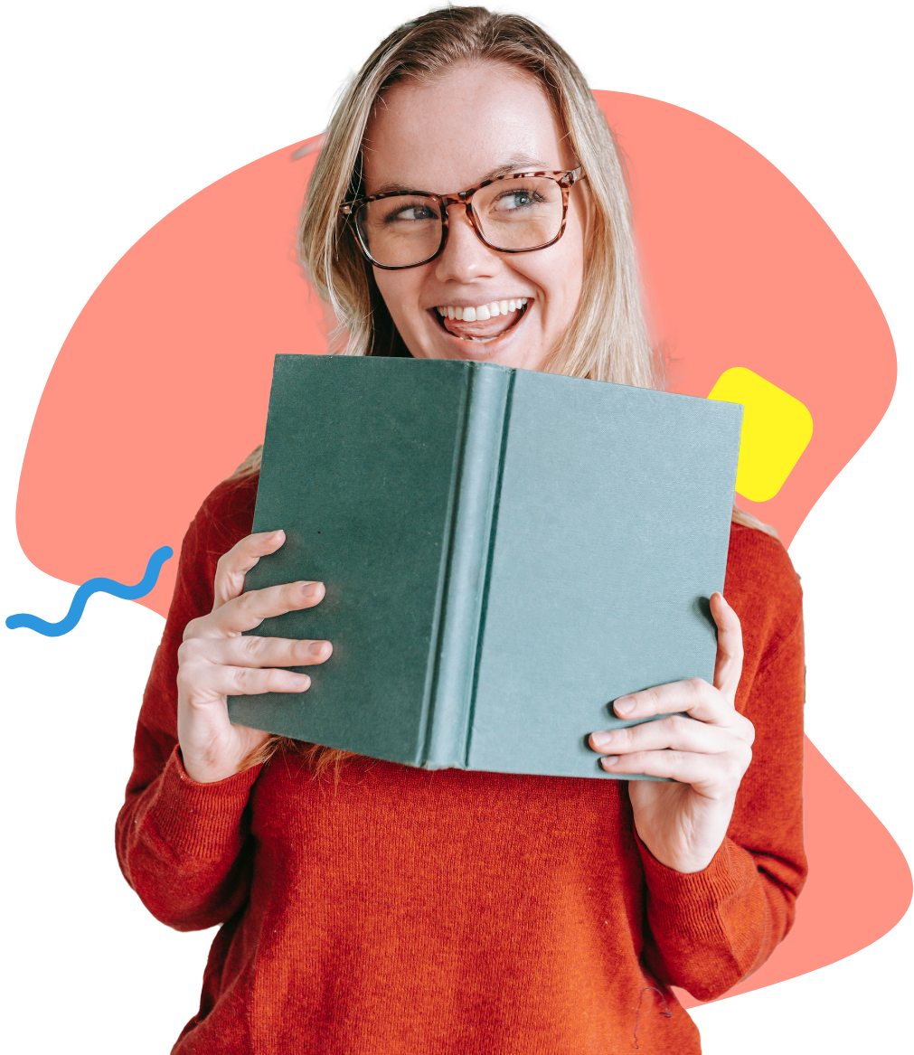 student holding a book