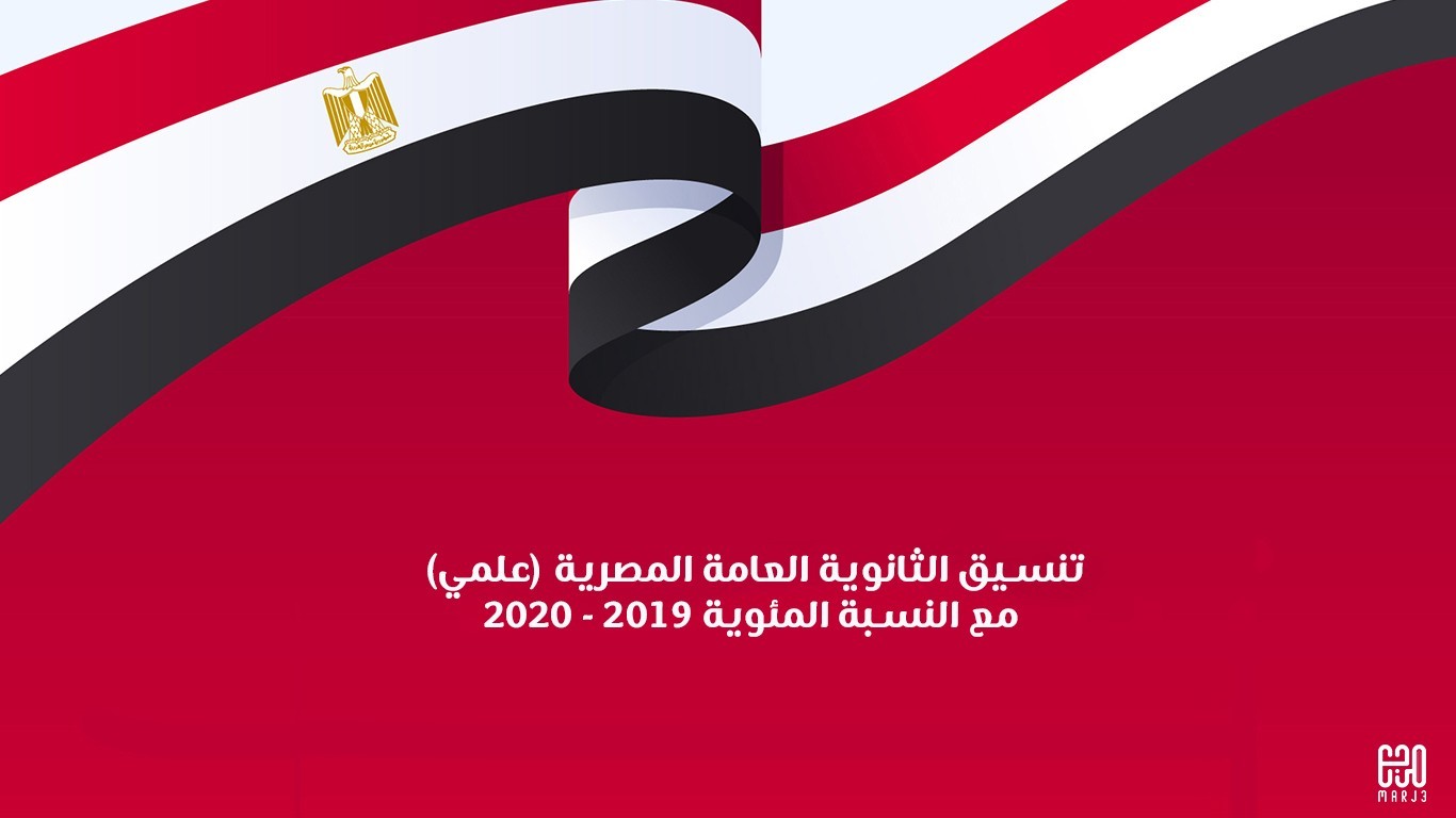 تنسيق الثانوية العامة المصرية ( علمي ) مع النسبة المئوية 2019 – 2020