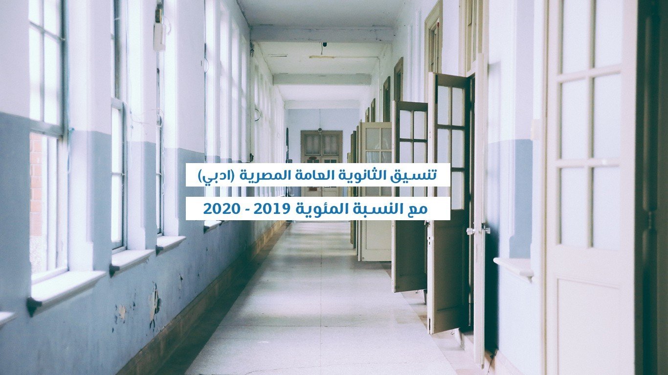 تنسيق المرحلة الثالثة للثانوية العامة المصرية (أدبي) بالنسبة المئوية 2019 / 2020